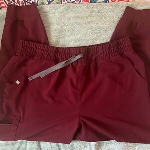 Figs Maroon Jogger Pants XXL-Petite